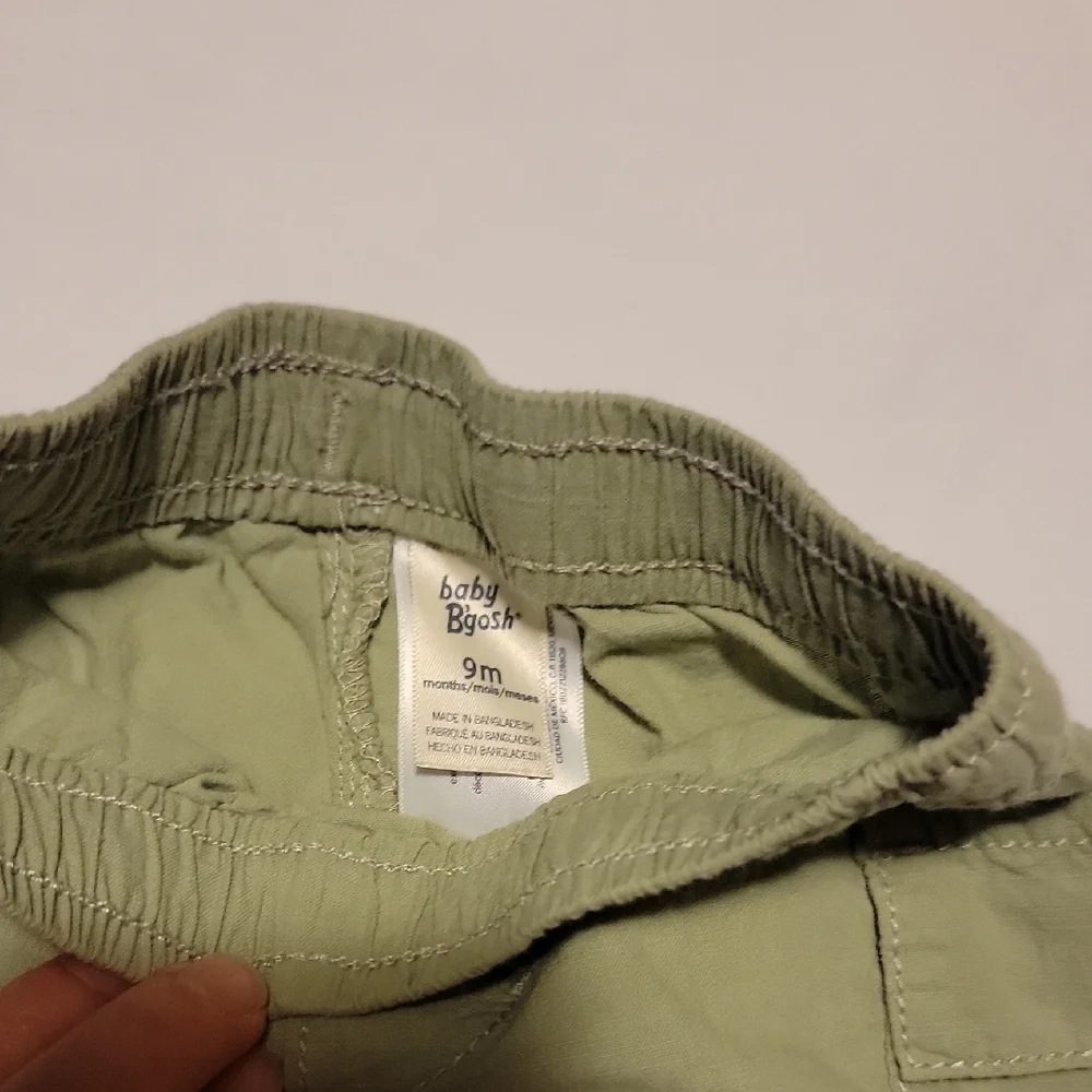 Olive Green Kids Cargo Shorts